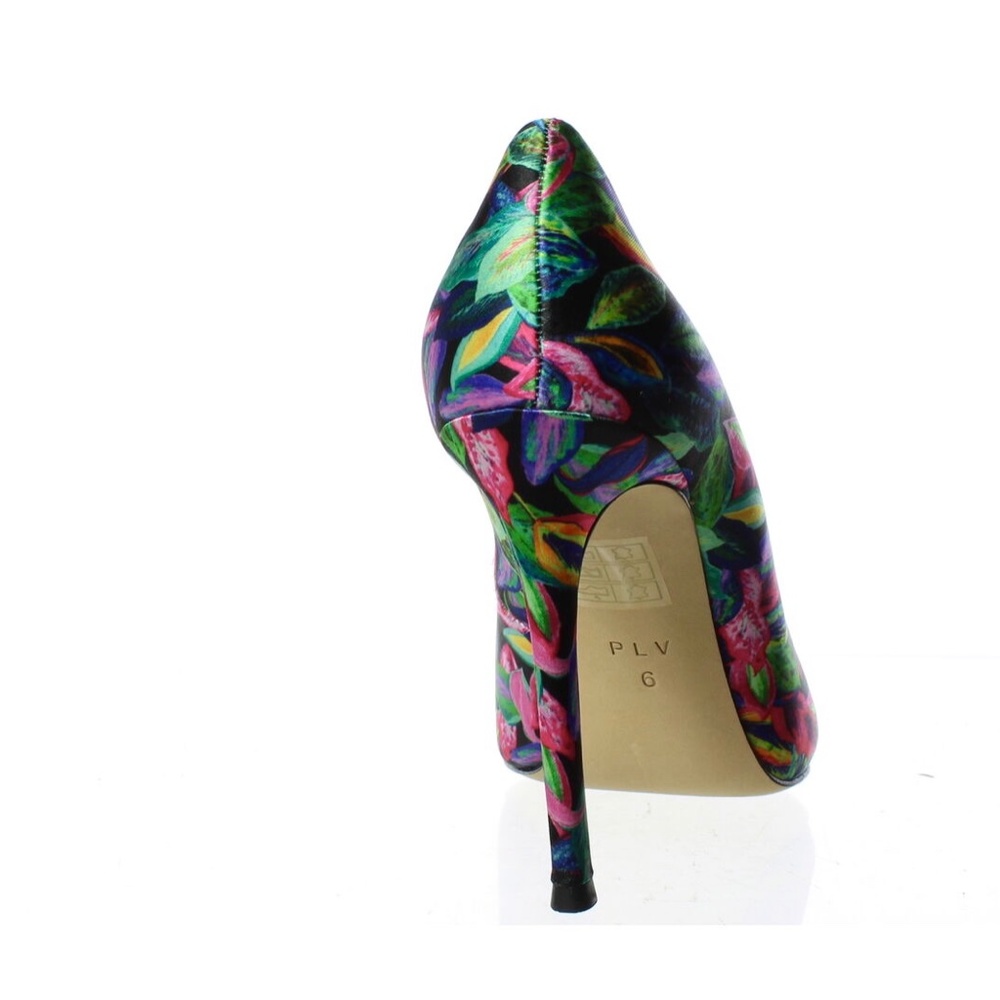 POUR LA VICTOIRE Celeste Pointy Toe Pump Heels Floral Tropic Trip Satin Shoes 6 - Picture 9 of 10
